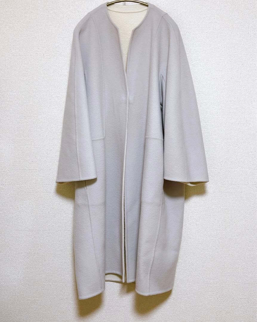 Drawer ドゥロワー ウールカシミヤ リバーシブル コート 38 - メルカリ