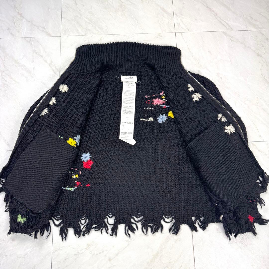 doublet DARNING CUT OFF DRIVERS KNIT S 黒 - メルカリ