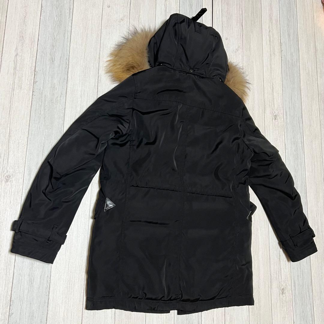 ナノユニバース 西川ダウン N-3Bダウンジャケット ラクーンファー S