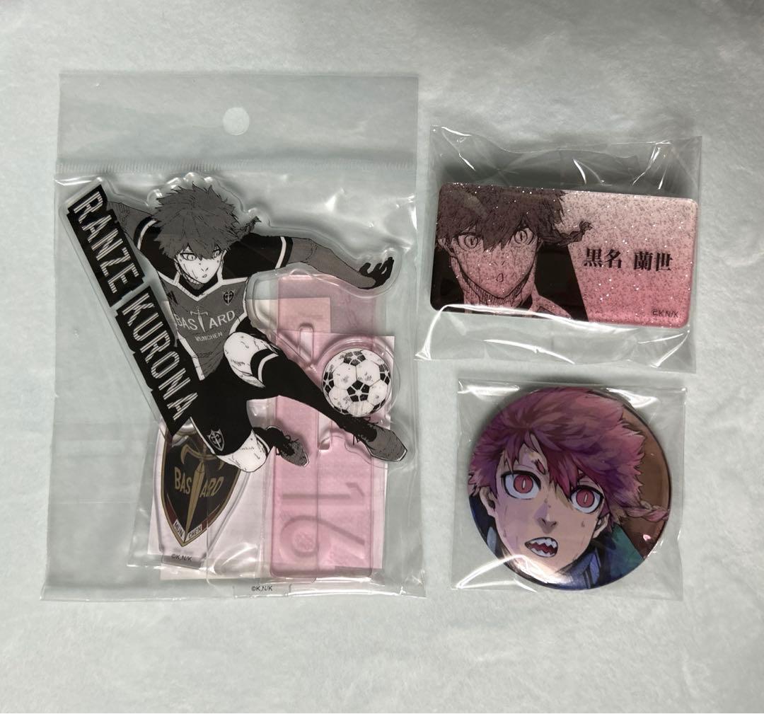 ブルーロック展 黒名蘭世 アクリルスタンド 缶バッジ ネームバッチ
