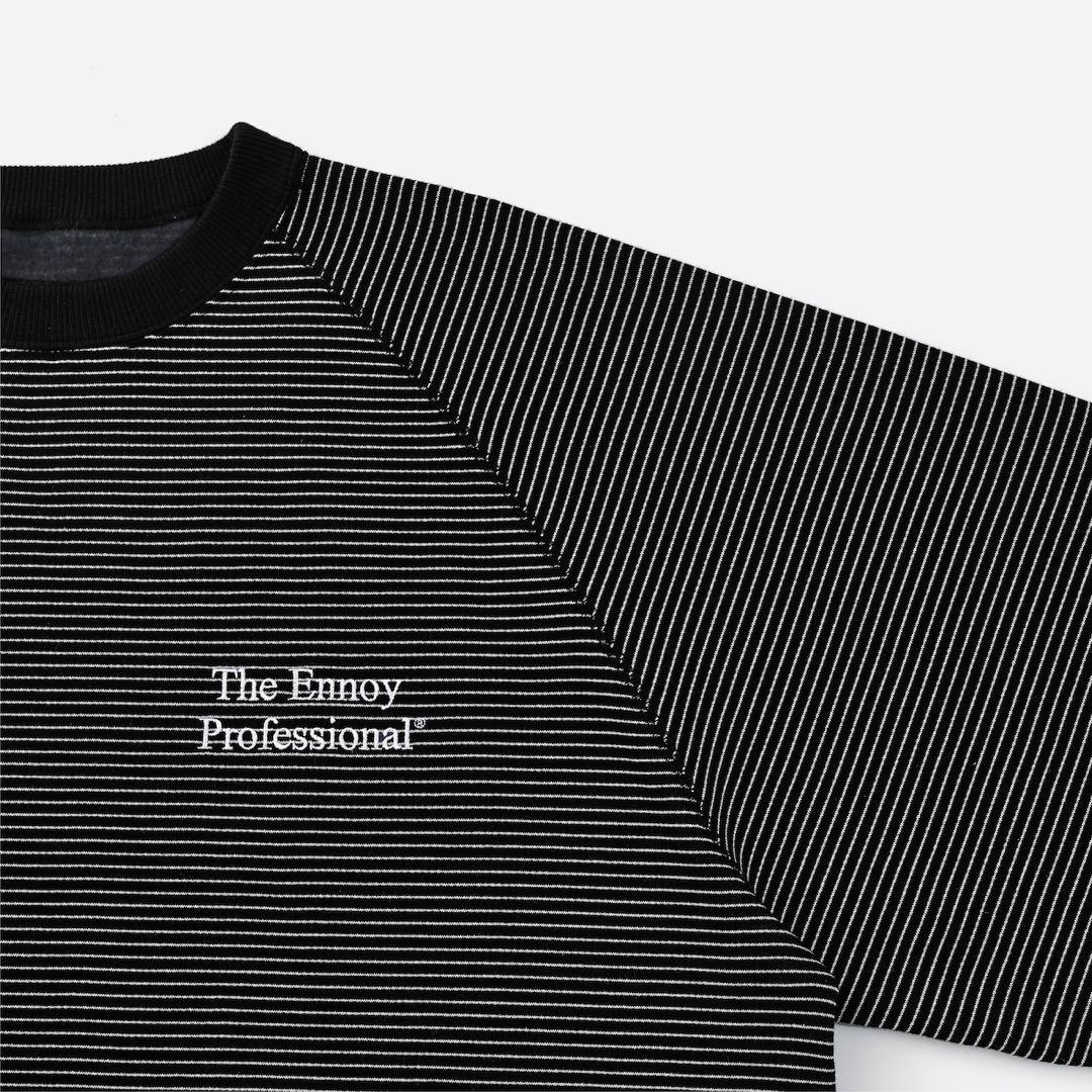 【極美品】ennoy -BORDER CREW NECK SWEAT