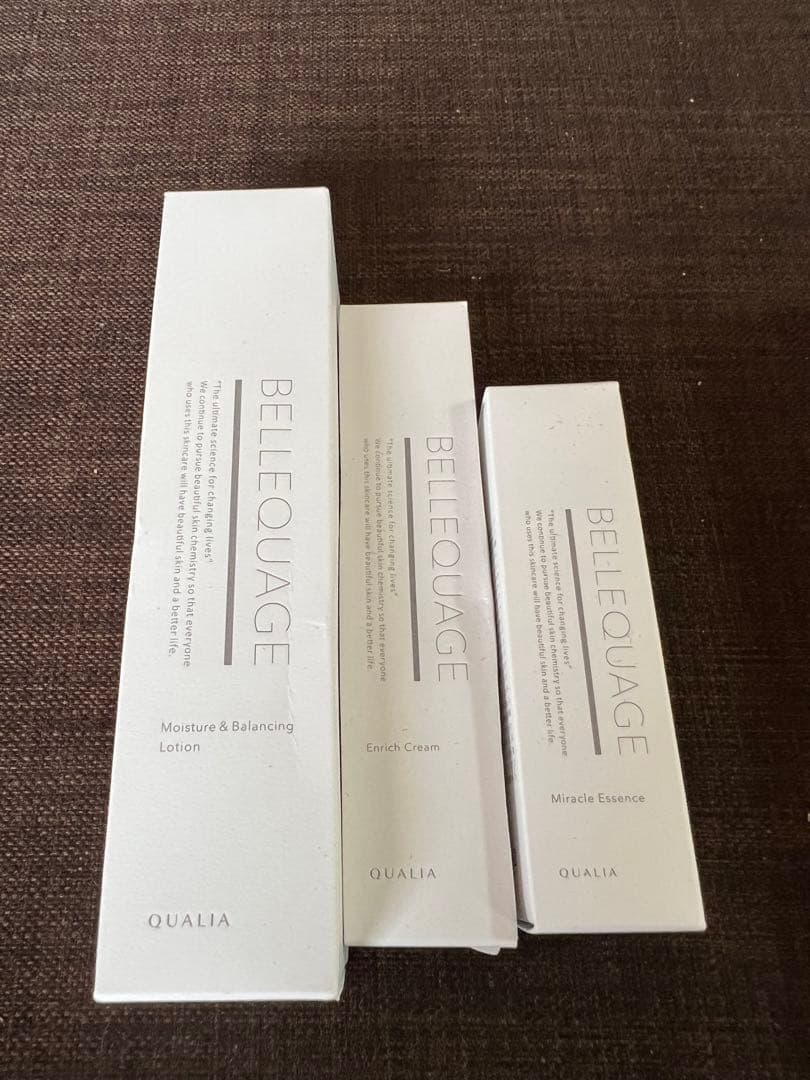 クオリア　化粧水・クリーム・美容液セット ベルクアージュ(BELLEQUAGE)ヒト幹細胞美容液・化粧水・クリーム