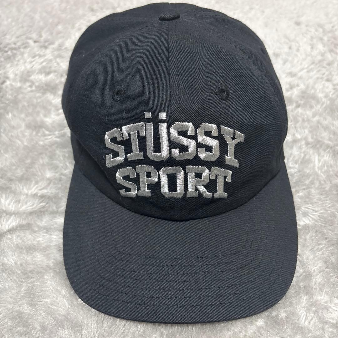 Stüssy SPORT ブラックキャップ - メルカリ