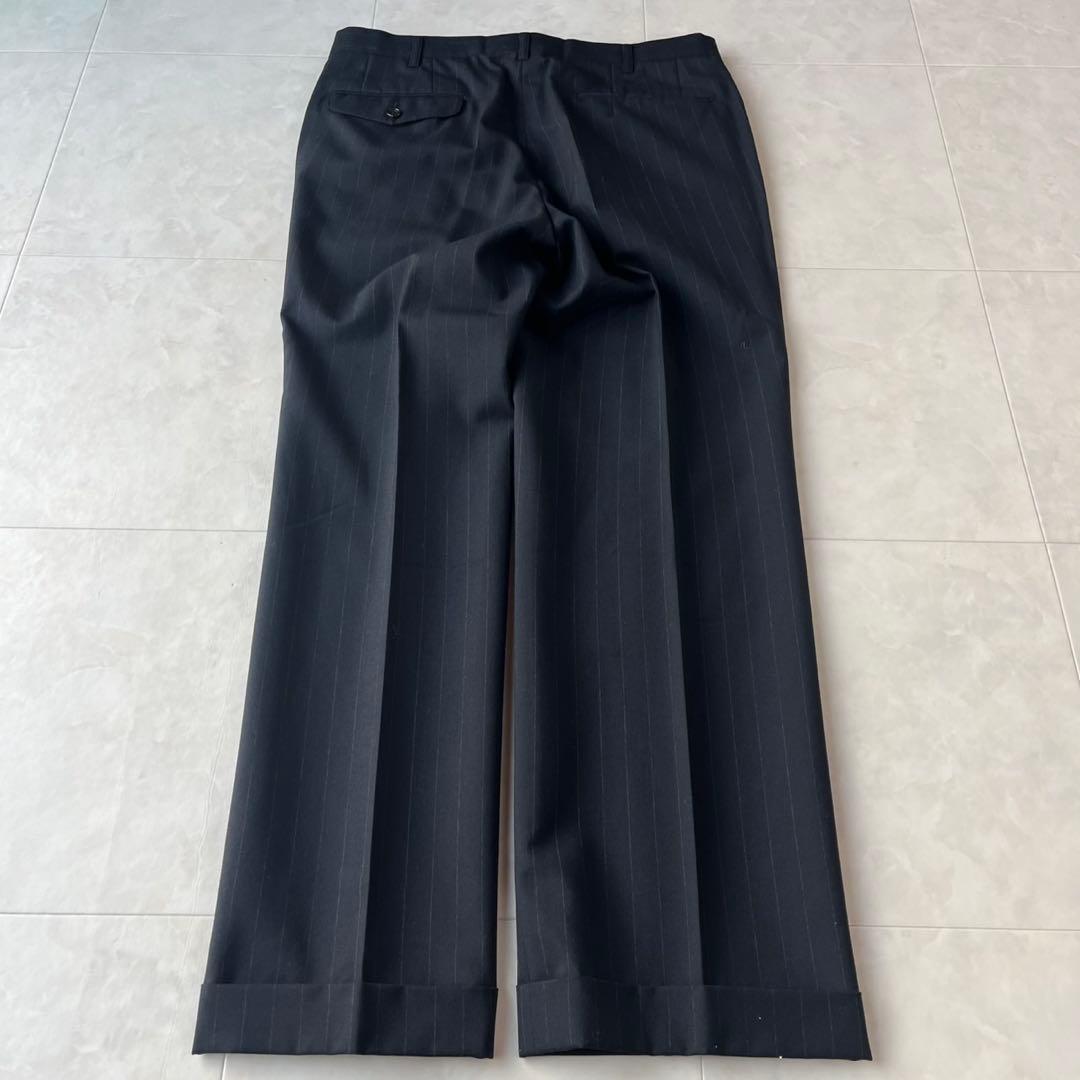 90s 豪華5点セット ダブルスーツ シャツ YSLネクタイ ピンズ ネイビー