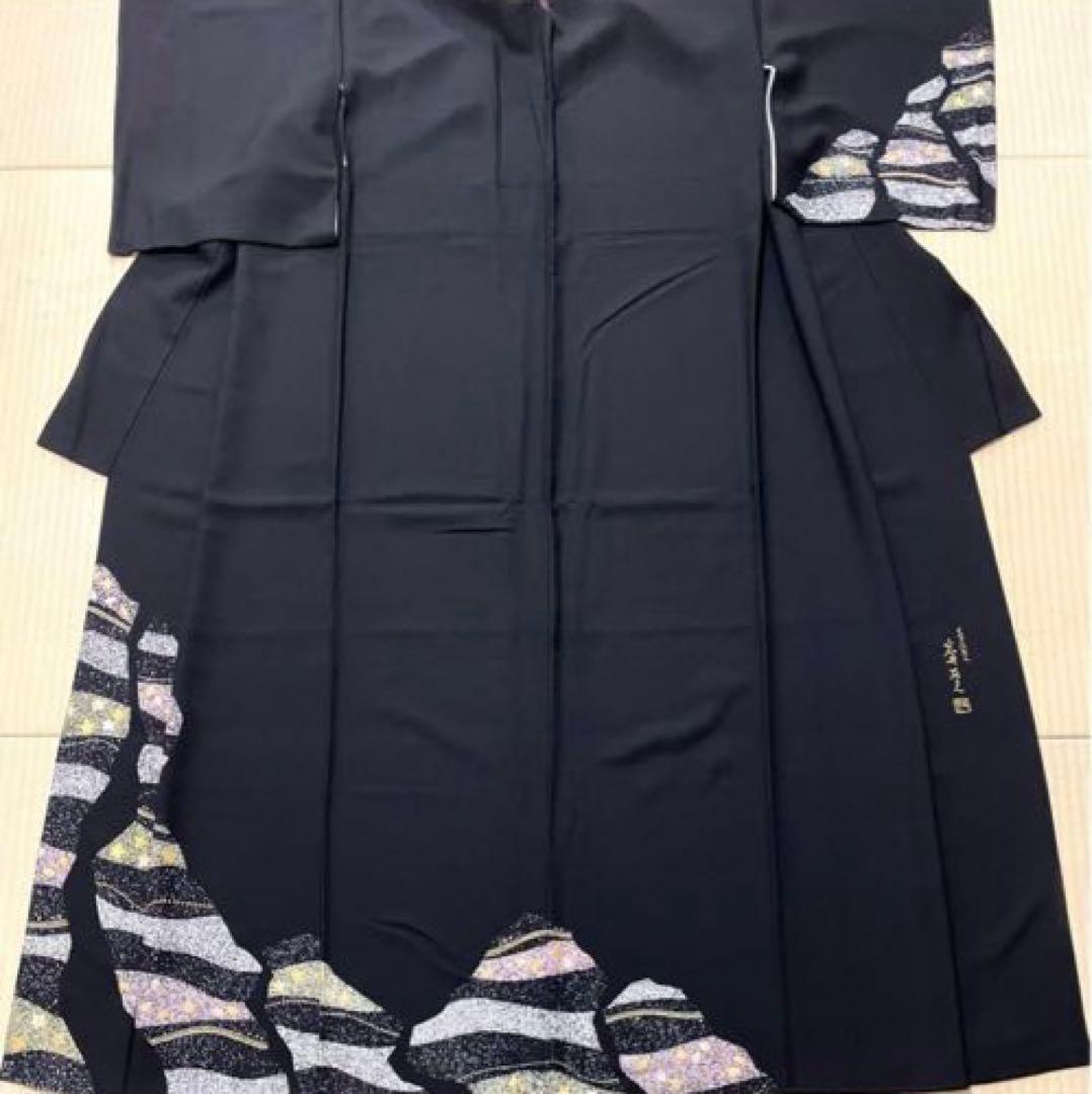 作家物 岩井流家元 岩井友見 星 箔 染め 訪問着 ひとつ紋 - メルカリ