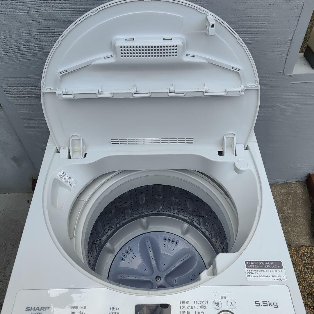 SHARP 5.5k 全自動洗濯機 ES-GE5F-W 2022年式 福岡県より