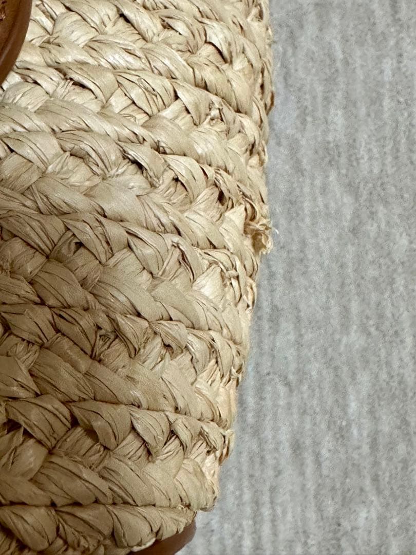 つくね様専用】サンローランマノンMINIラフィア2wayかごバッグ - メルカリ