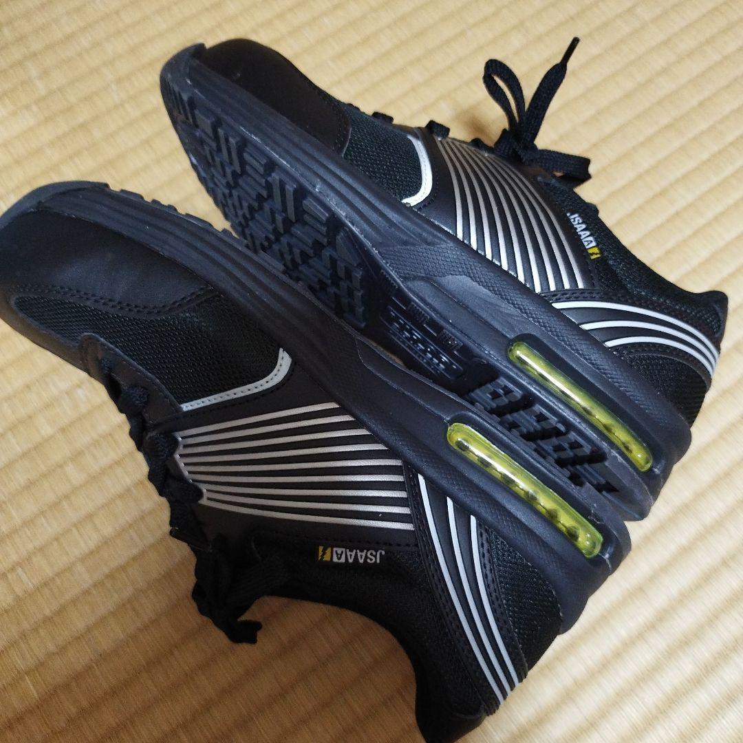 美品✨【25.5cm】ブラックプロスニーカー ミドリ安全 人工皮革製