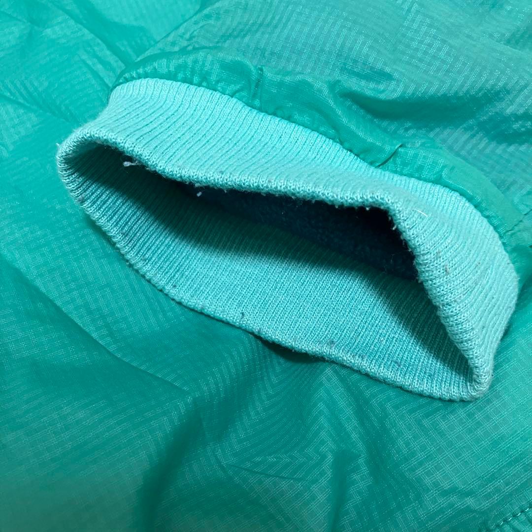 patagonia ロゴ入りリバーシブルブルゾン ジャンパー フリース 緑 青