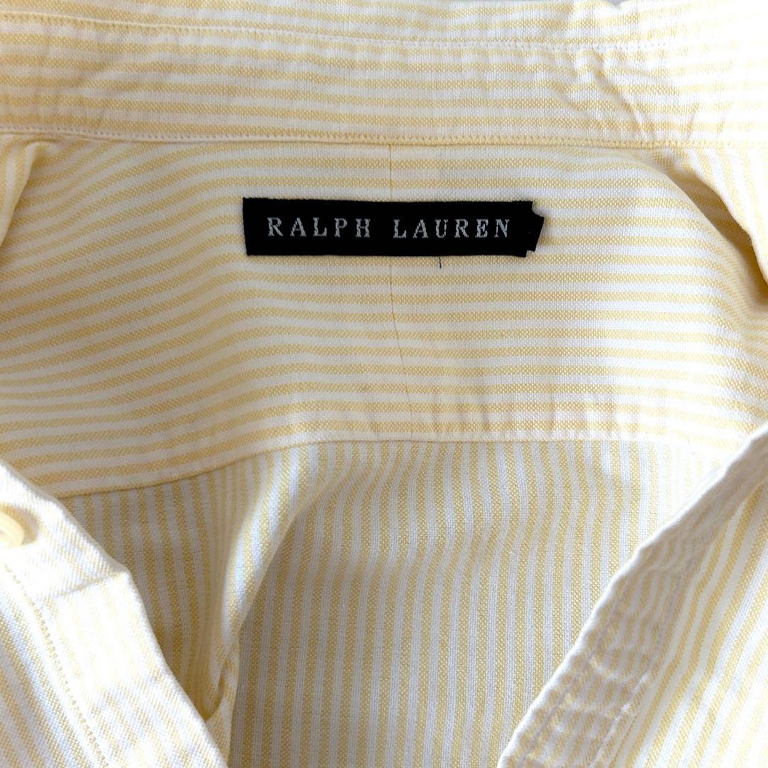 美品 ポロラルフローレン コットン ストライプ ボタンダウンシャツ