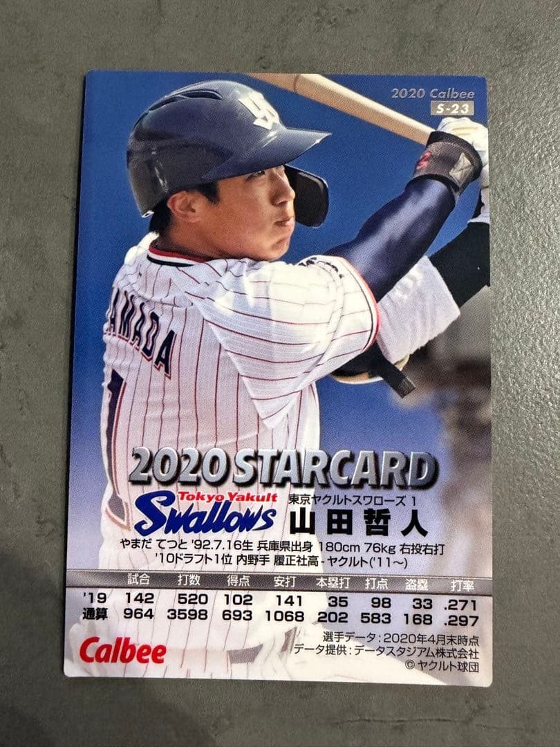 2020年 プロ野球チップス 山田哲人 赤箔サインカード - メルカリ