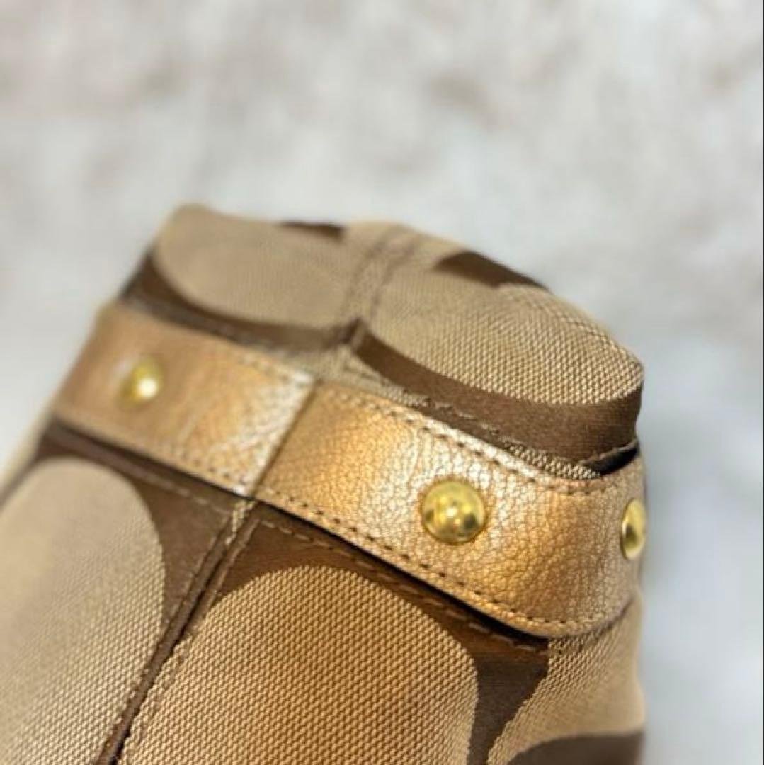 美品 COACH ワンショルダー シグネチャー レガシー ターンロック Y2K