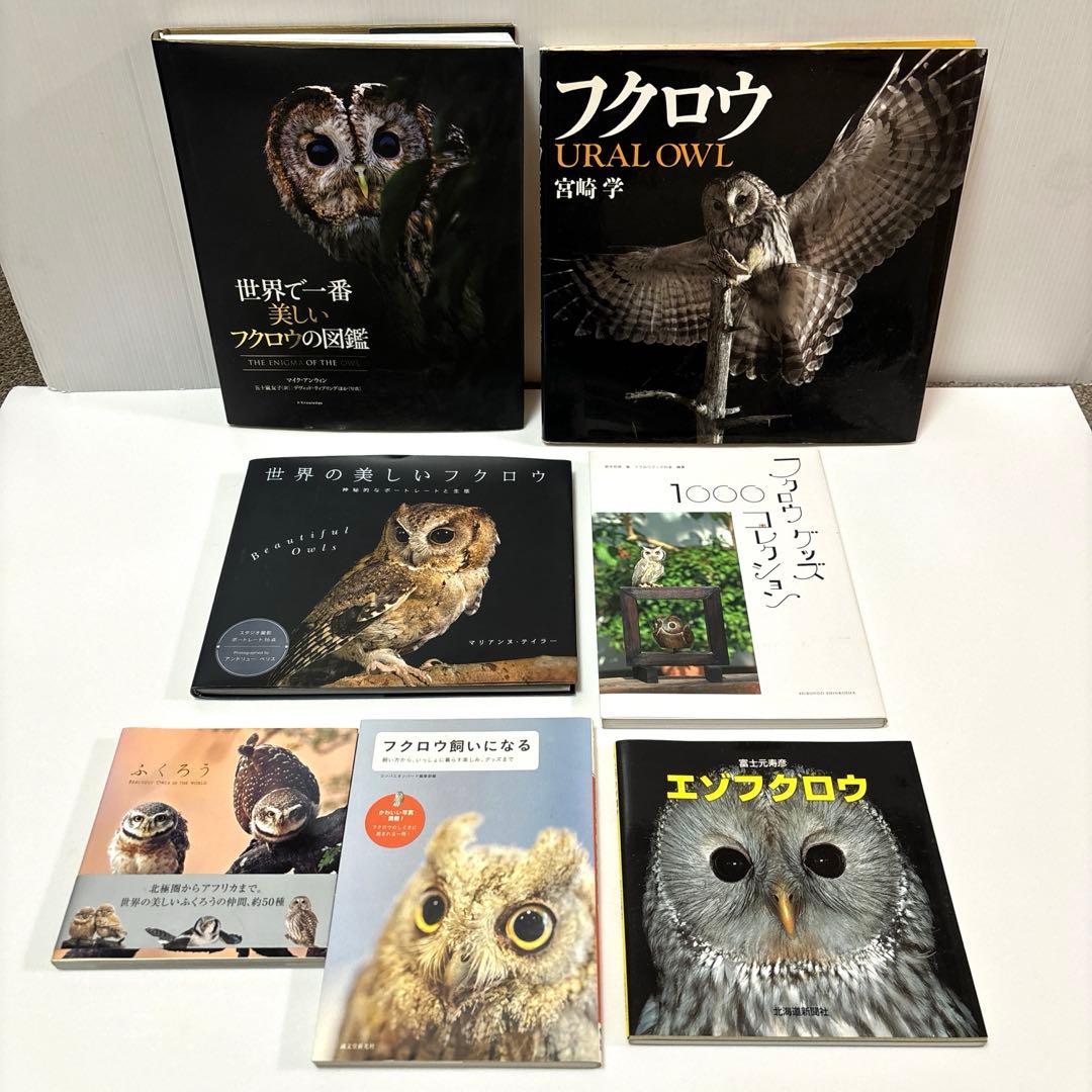 フクロウの本、図鑑 まとめて7冊 世界で一番美しいフクロウの図鑑