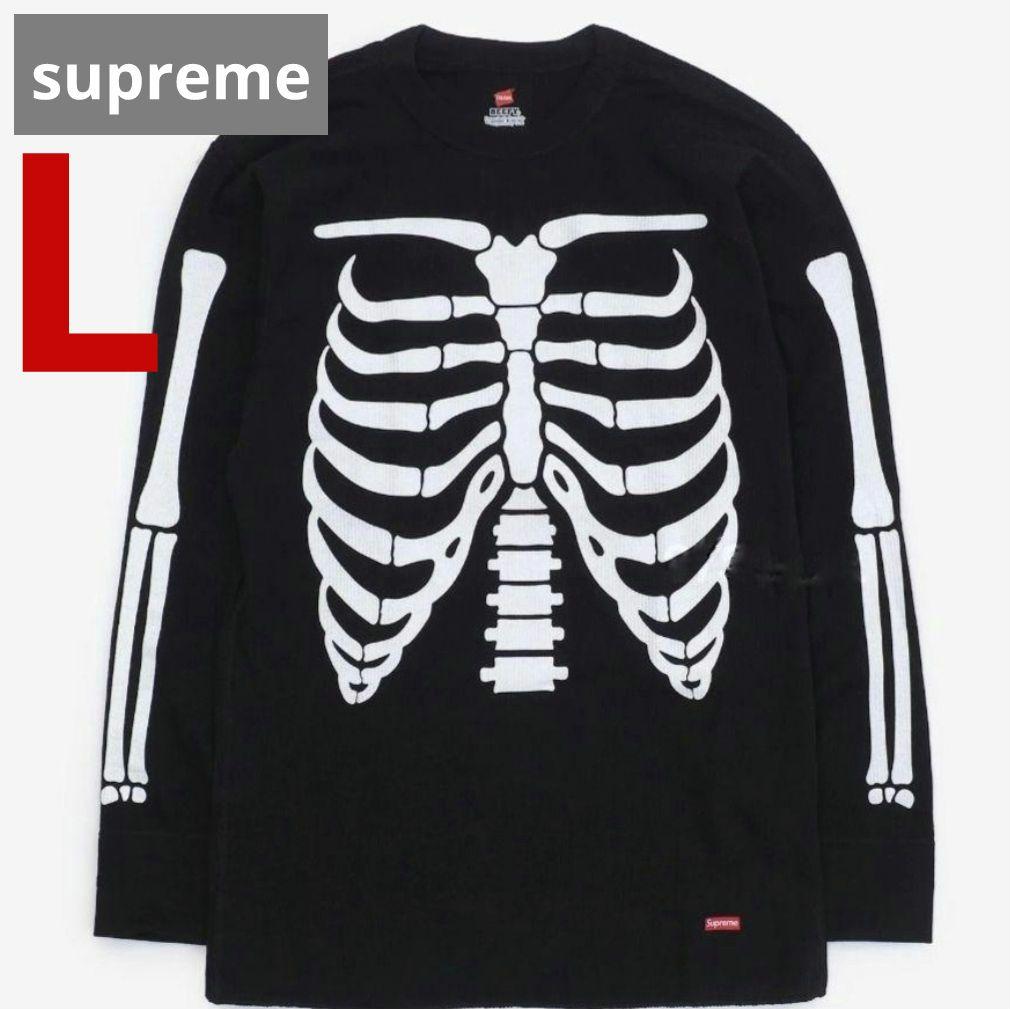 Supreme Hanes Bones Thermal ボーン 骨 サーマル 黒 - メルカリ