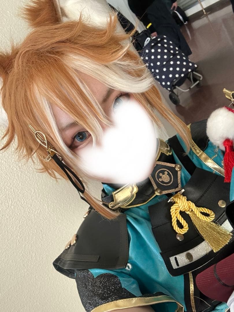 三分妄想【販売終了品】 原神 ゴロー 衣装 ウィッグ 耳2種類付き 下駄