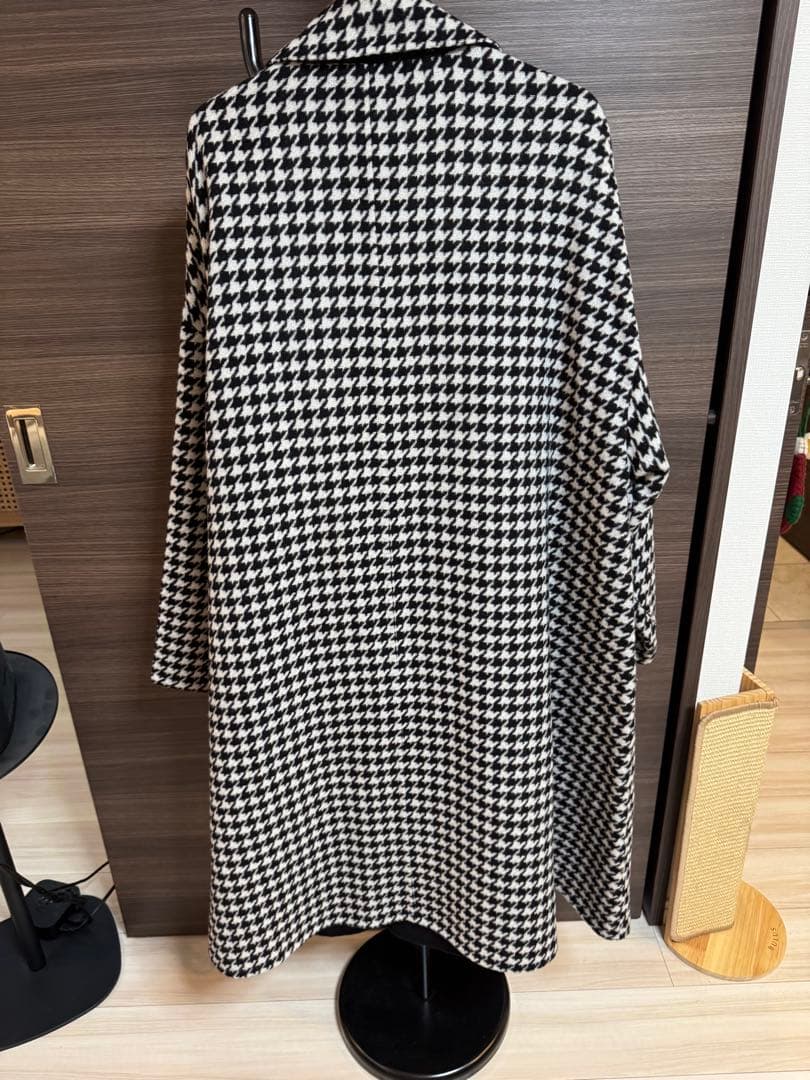 [Tnewties] 口角にほくろがある彼女／黒色千鳥格紋／Mサイズ