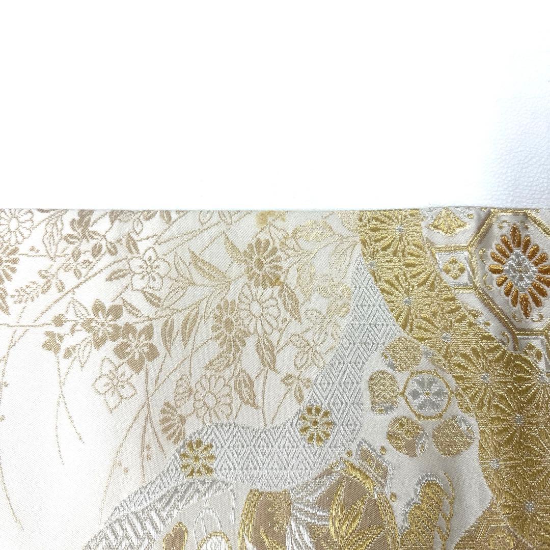 帯6008 ○高級 正絹 美保姿 全通 袋帯 宝尽くし 松竹梅