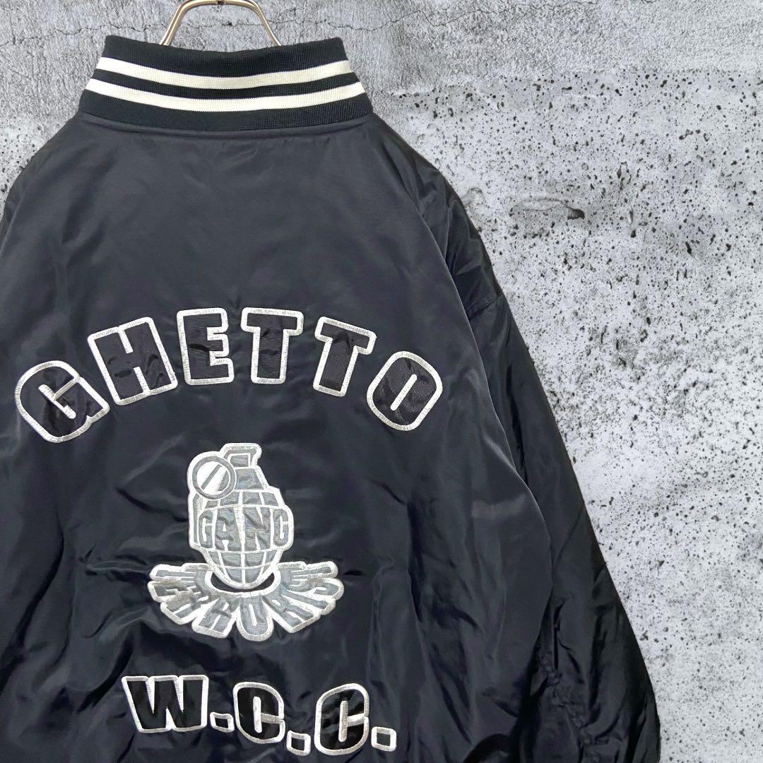 極美品・入手困難】W.C.C. スタジャン 黒2XL相当 両面刺繍 AK-69