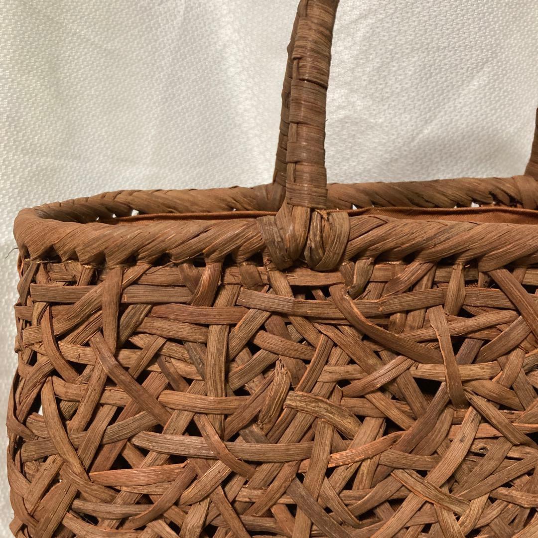 山葡萄と欅大ぶり籠新潟県阿賀町江川宗夫作江川作