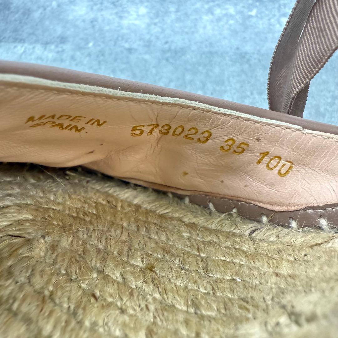 極美品 グッチ GGマーモント エスパドリーユ サンダル ヒール 22.5cm