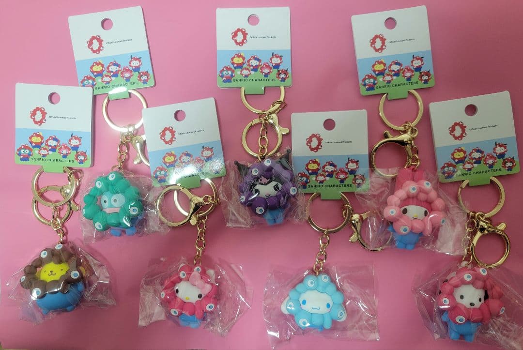 サンリオミャクミャク◆キーホルダーパステルコンプリート♪7個セット サンリオ ミャクミャクなりきりマスコット パステル7点コンプリート