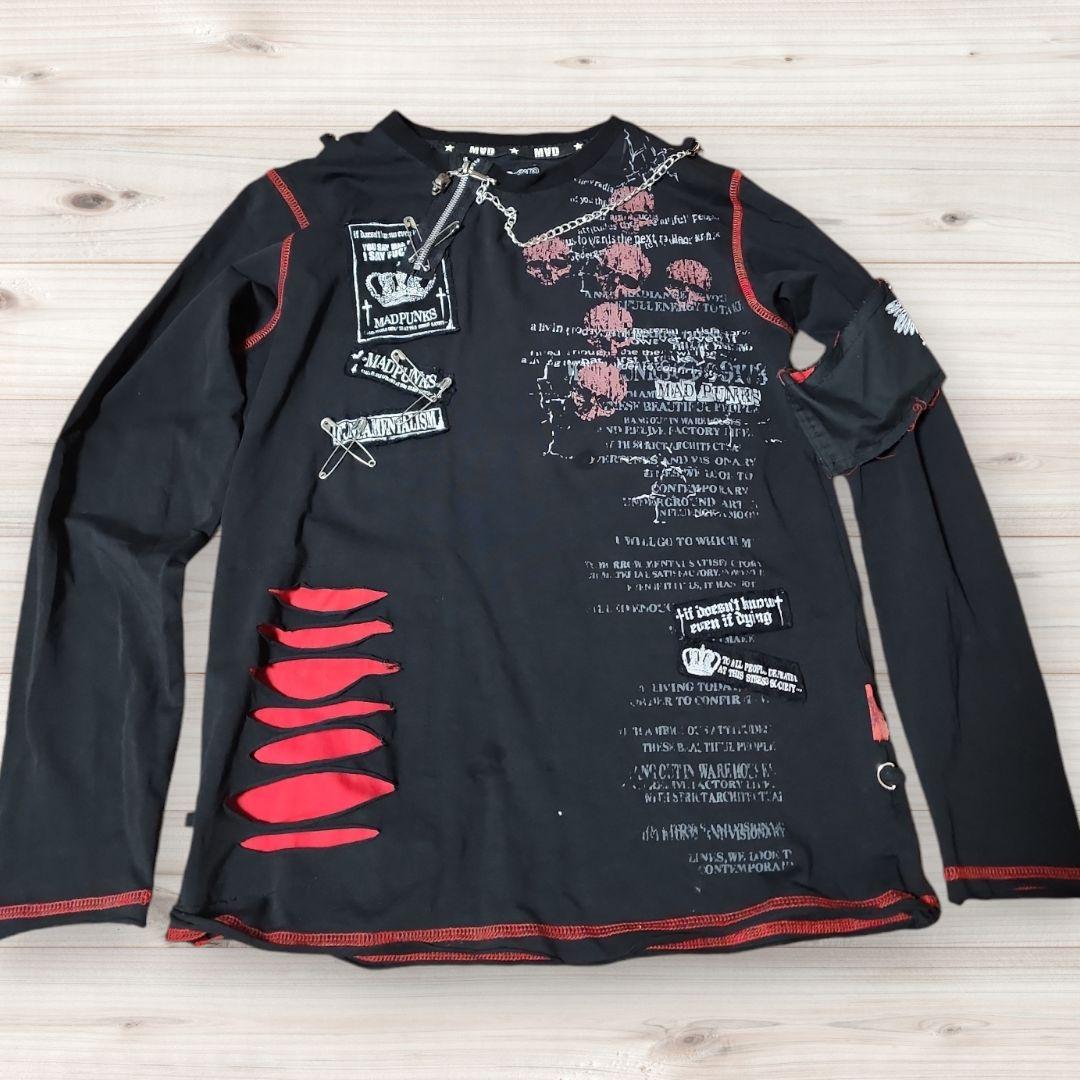 MAD PUNKS トップス パンク V系 ヴィジュアル系 安全ピン 黒 - メルカリ