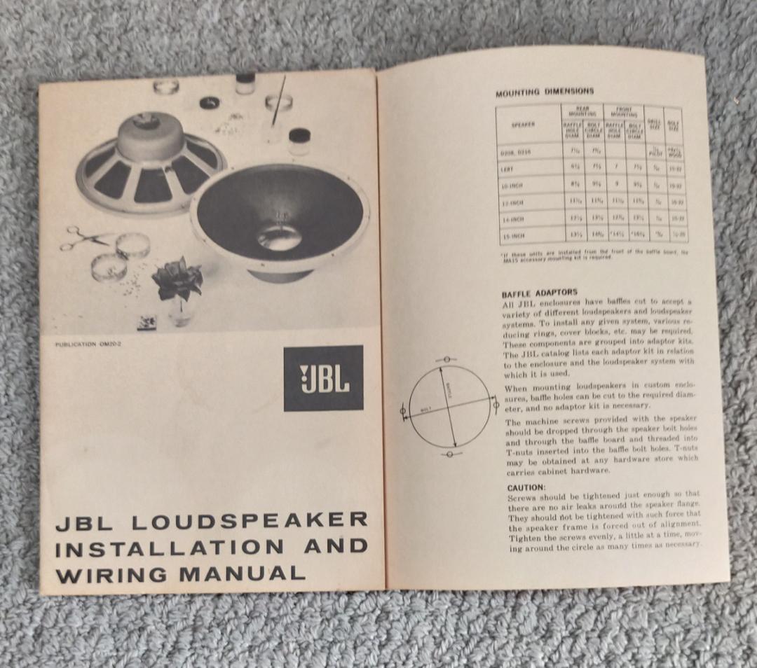 JBL D130 16Ω 38cmフルレンジ ペア フィクスドエッジ 英文取説付