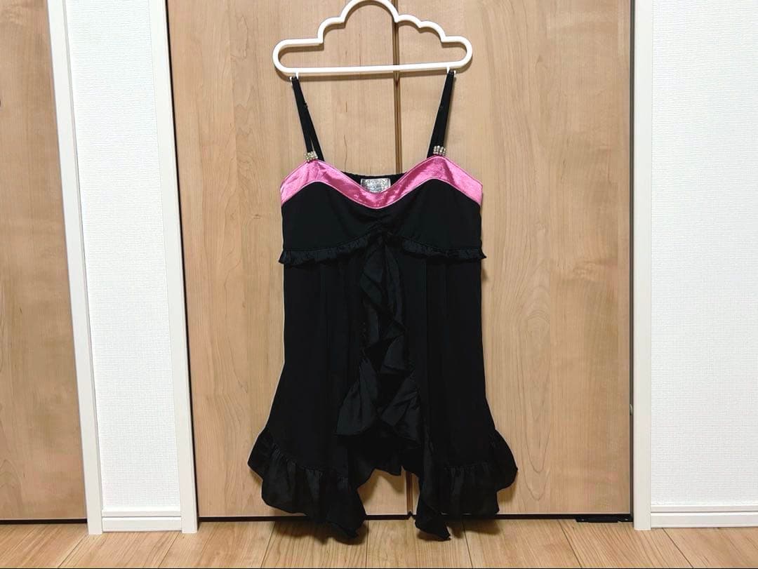 GOLDS♡肩紐ビジュー付き♡サテン×シフォン♡ラッフルフリルキャミトップス♡黒 楽天市場】大きいサイズ レディース ワンピース ハーフジップウエスト