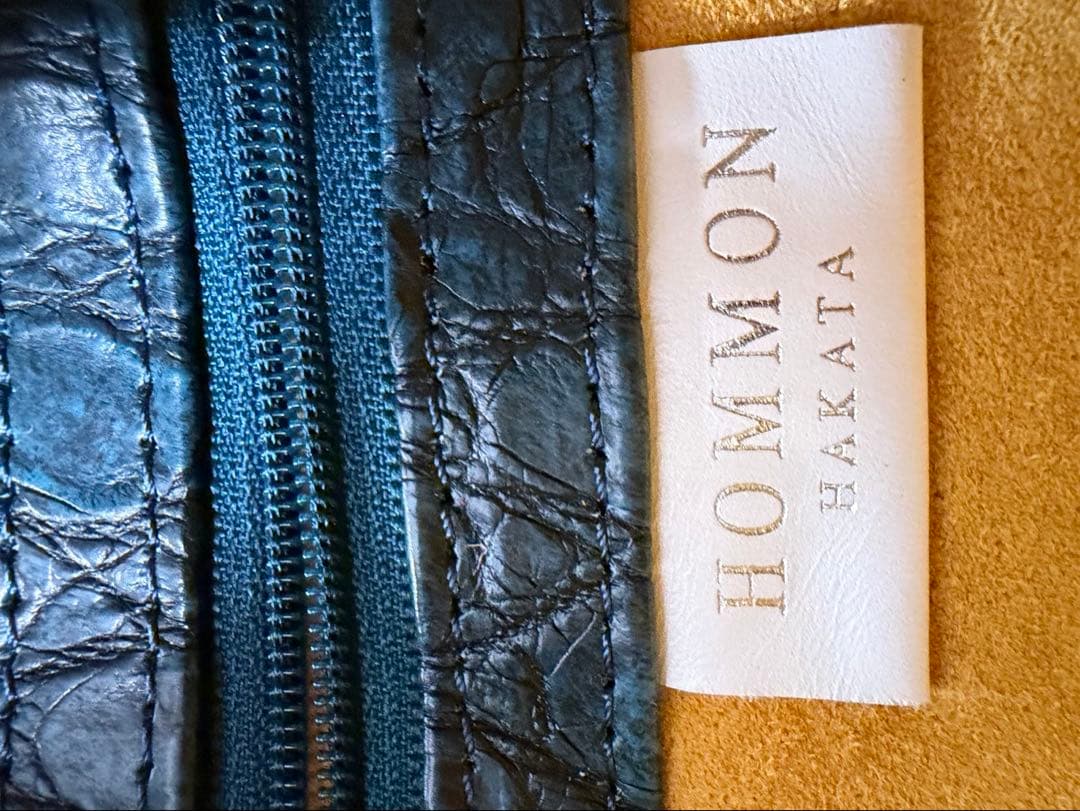 Pear クロコダイル風バッグ 青 - メルカリ