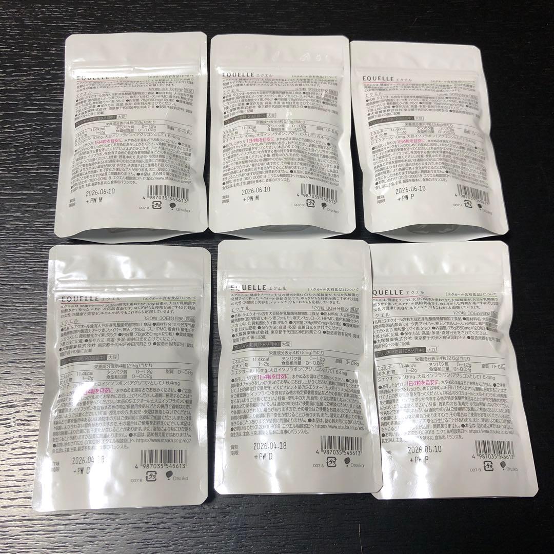 正規品】6袋セット 大塚製薬 エクエル パウチ 120粒入