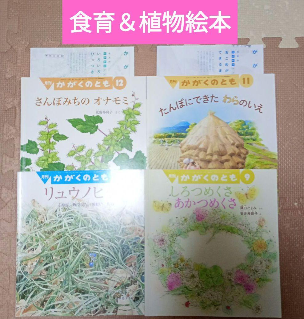 植物・食育絵本》かがくのとも4冊 しろつめくさ あかつめくさ