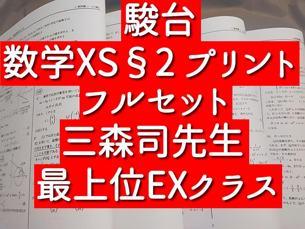 駿台 数学XS§2 プリントフルセット 三森司先生 鉄緑会 Z会 東進 河合塾