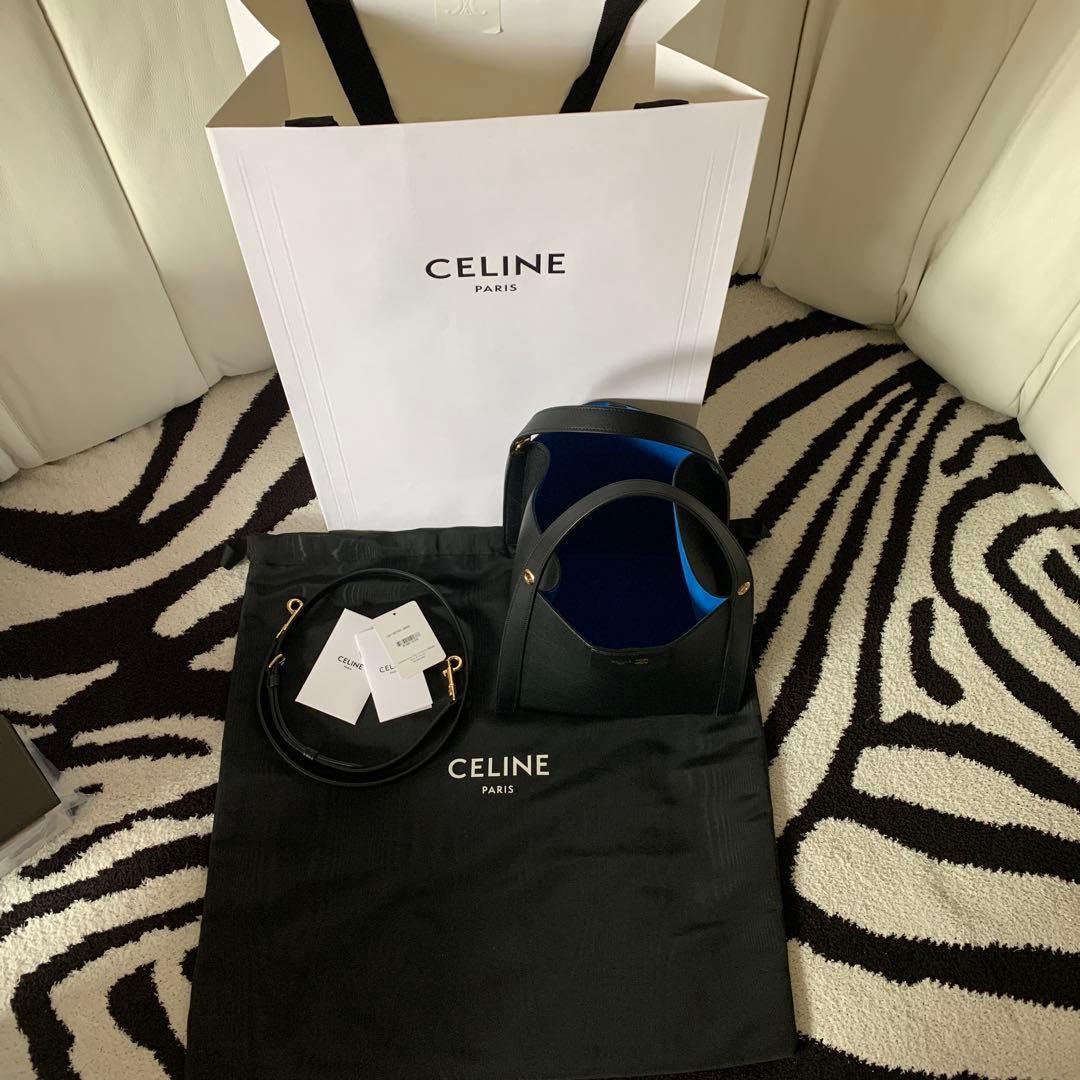 CELINE スモール キューボバッグ／サプルカーフスキン ブラック新品