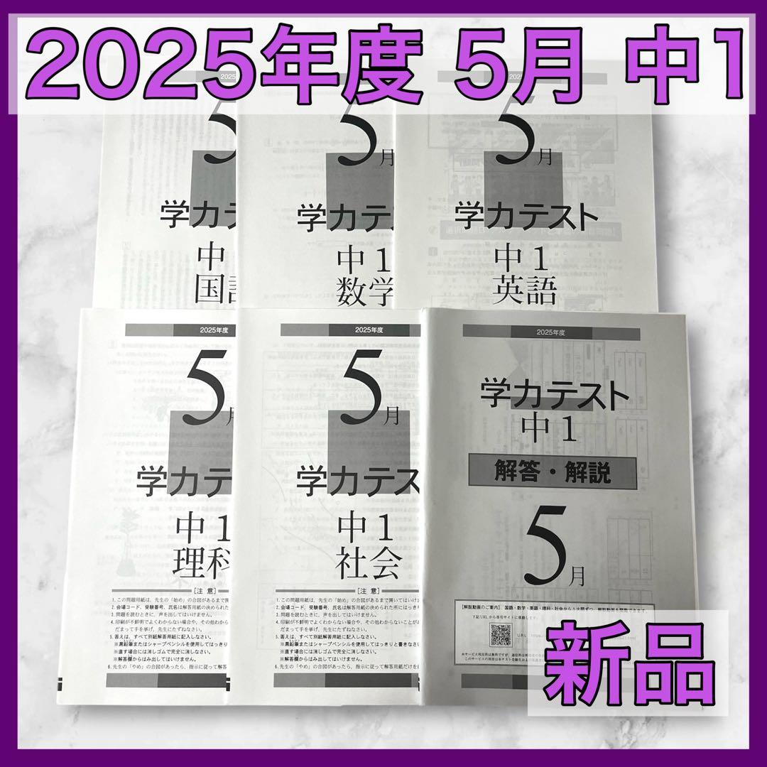育伸社 学力テスト 2025年 5月 中1 解答解説 国 数 社 理 英 5科