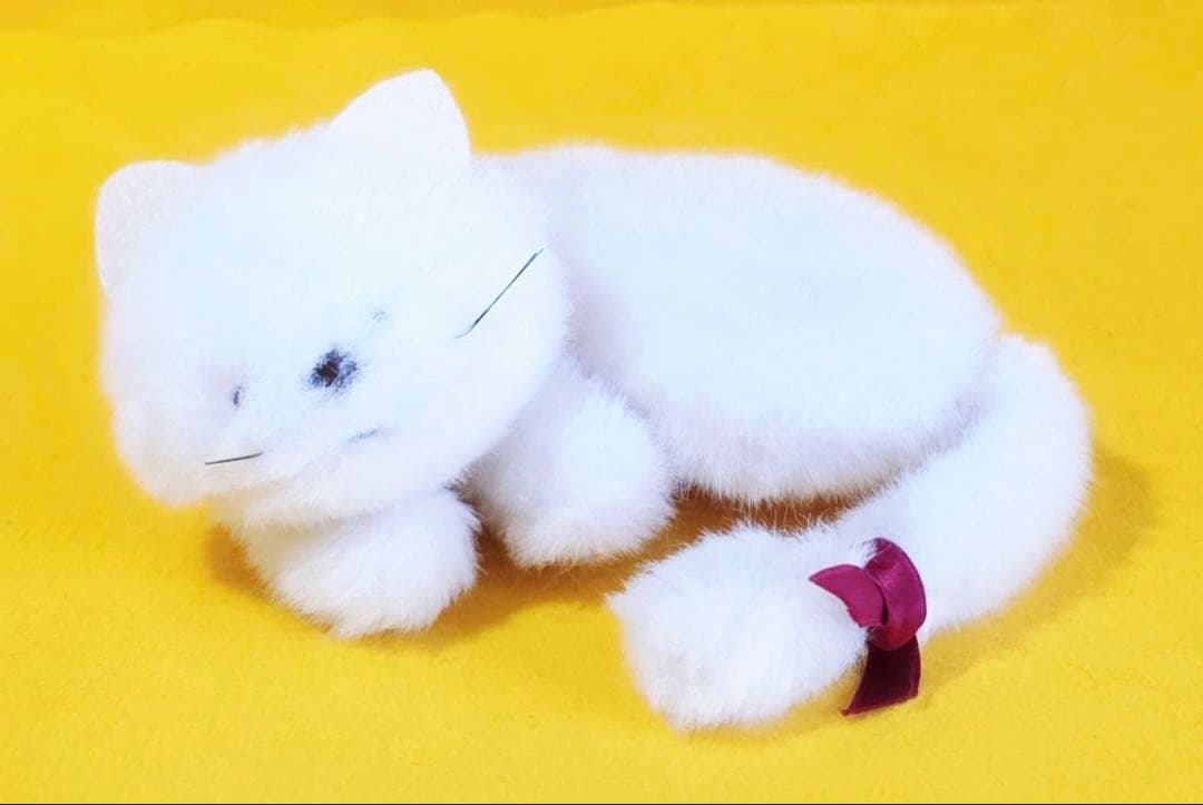 1970年代製エトワールetoileビンテージぬいぐるみ白猫ネコ昭和レトロ人形 1970年代製エトワールetoileビンテージぬいぐるみ白猫ネコ昭和レトロ