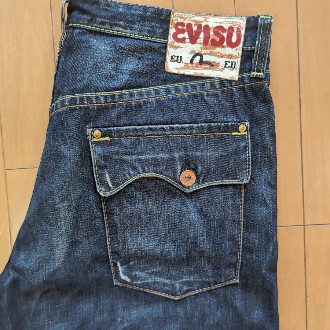 エヴィス EU ED ダメージジーンズ デニム 濃紺 33インチ 13F - メルカリ
