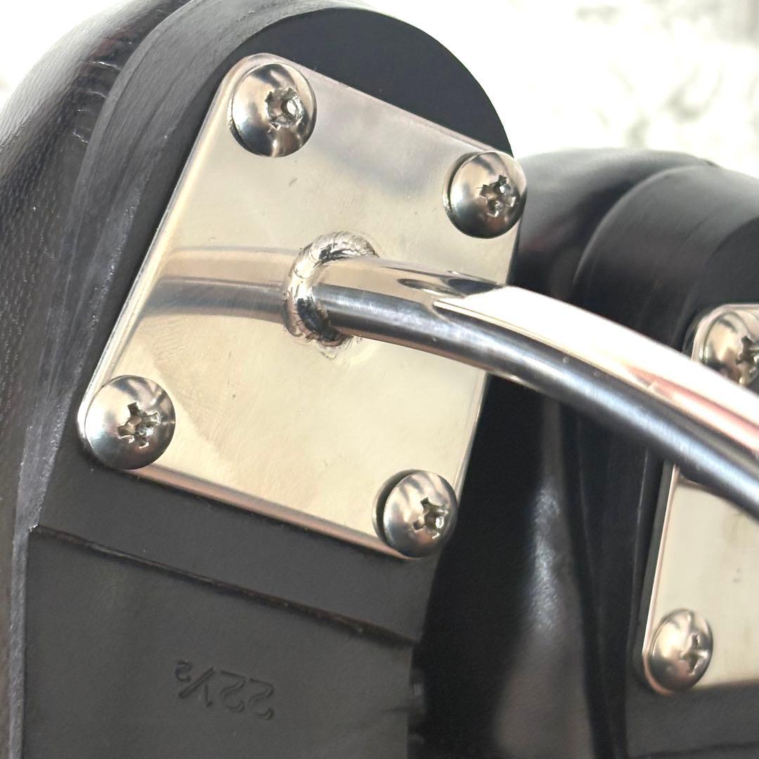 【希少】MIHARA YASUHIRO メタルヒール ブーティ 黒 22.5cm