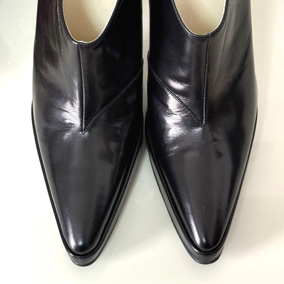 【希少】MIHARA YASUHIRO メタルヒール ブーティ 黒 22.5cm