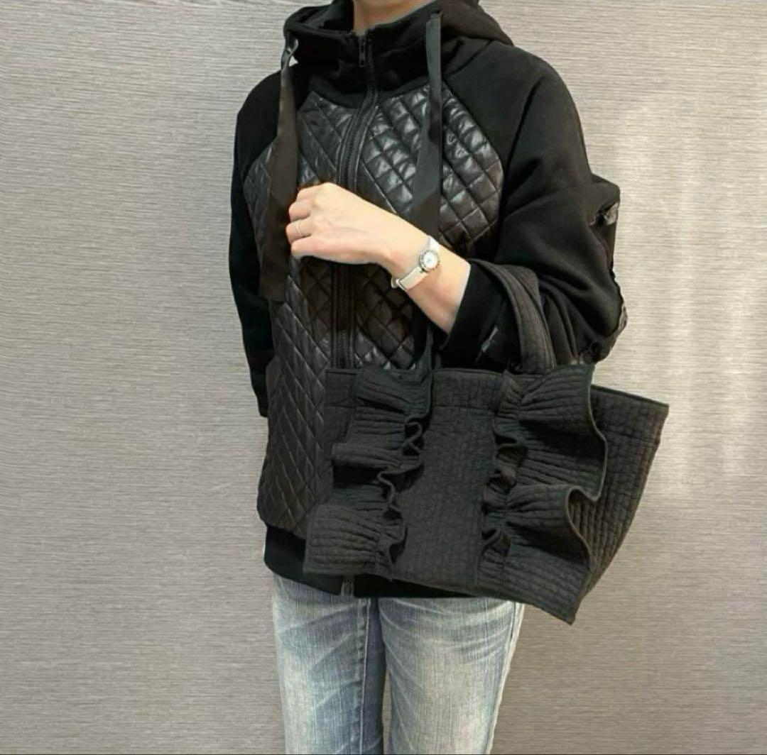 Tricker's／特注モデル 新作♡ヌビバッグ フリルギャザー ブラック