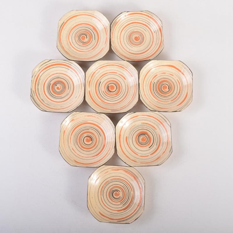 和食器 渦巻文 八角皿 八客 時代箱 C 7941