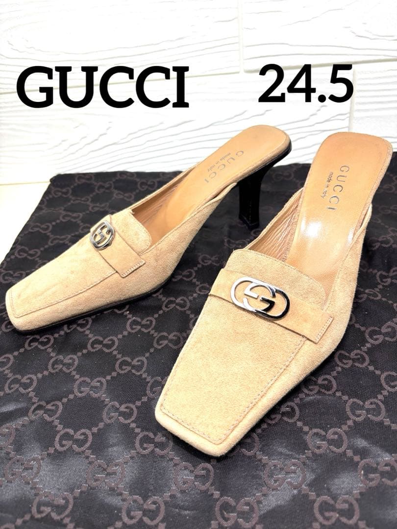 美品✨GUCCI グッチ ミュール サンダル GG 金具24.5cm 楽天市場】グッチ サンダル（ミュール｜レディース靴）：靴の通販