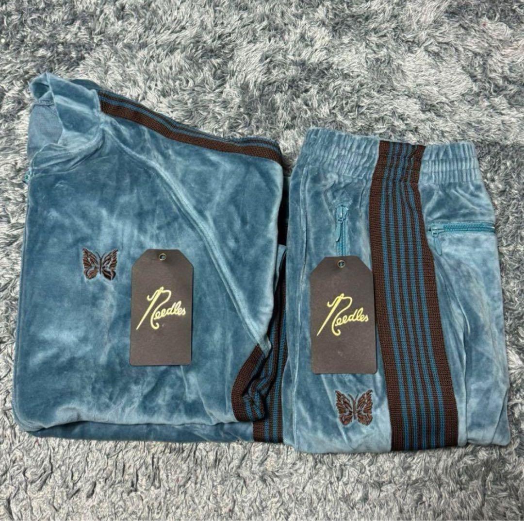 Needles ベロア セットアップ watson着用L青 - メルカリ