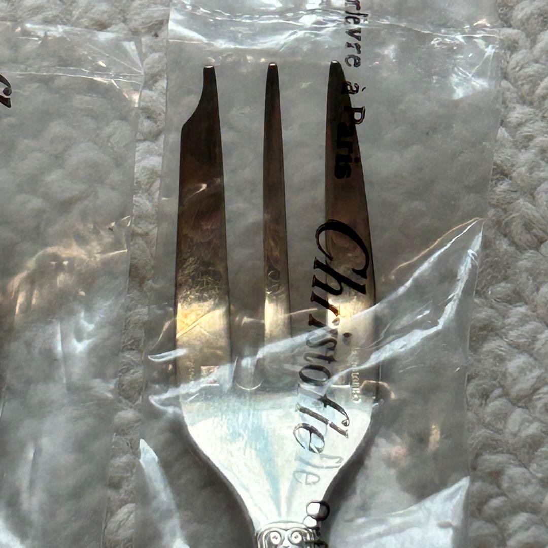 新品未開封品 クリストフルシルバー マルメゾン ケーキフォーク 2客