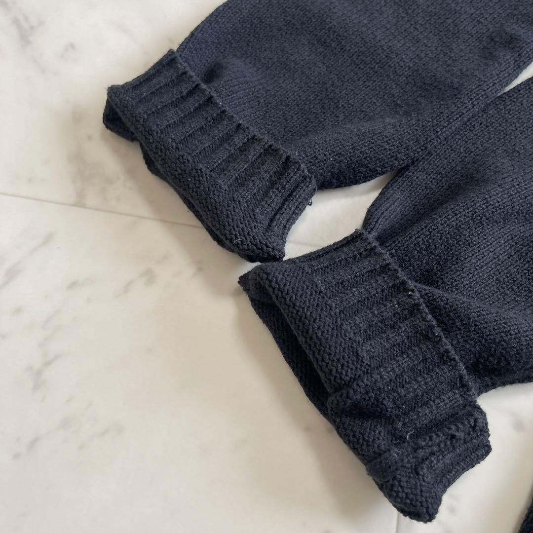 美品☆BURBERRY BLUE LABEL ケーブルニットフリルワンピース 黒