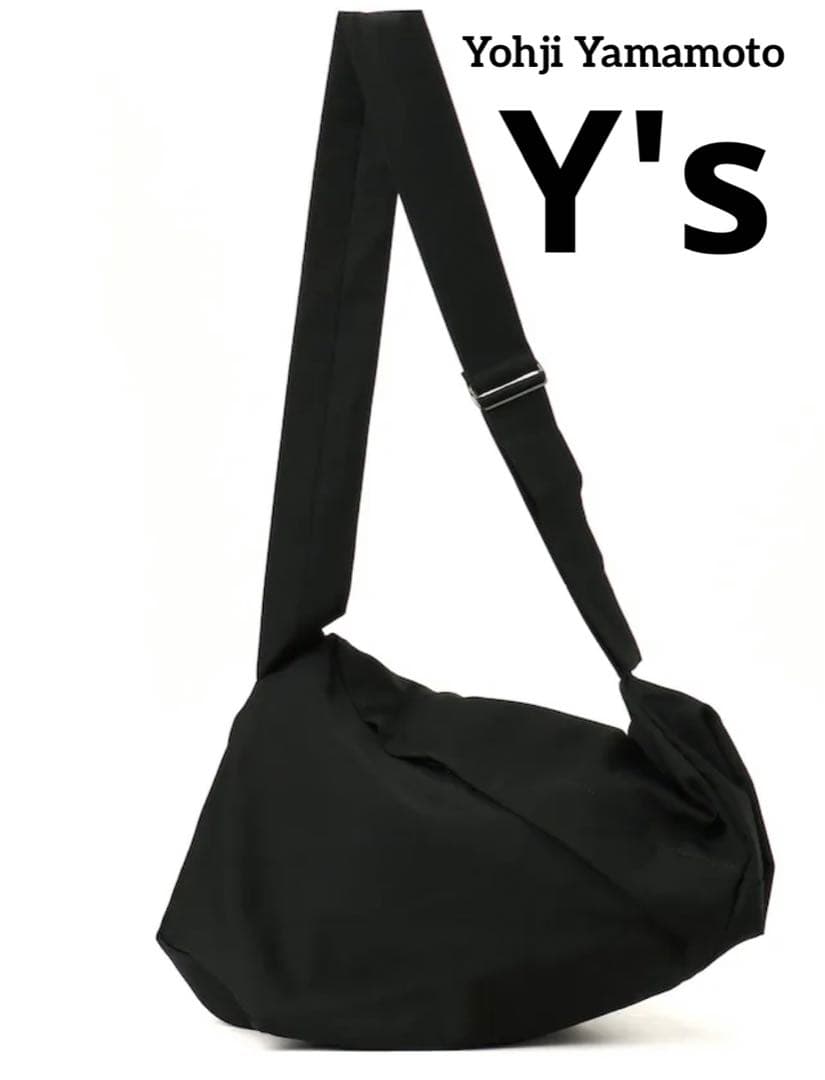 Y's】ヨウジヤマモト ウールギャバジン ショルダーバッグ ブラック