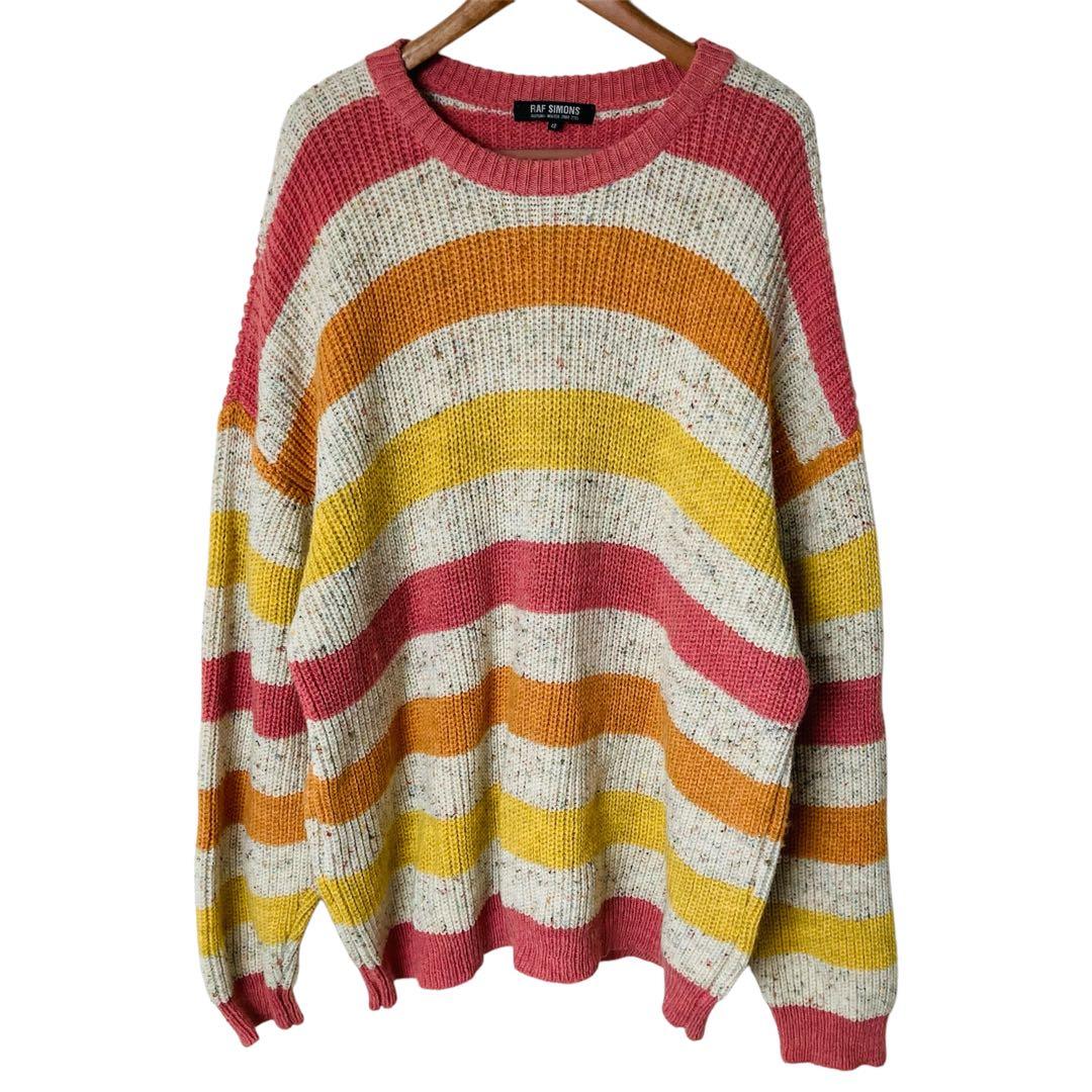 RAF SIMONS ラフシモンズ 04-05 WAVES期 ボーダーニット - メルカリ