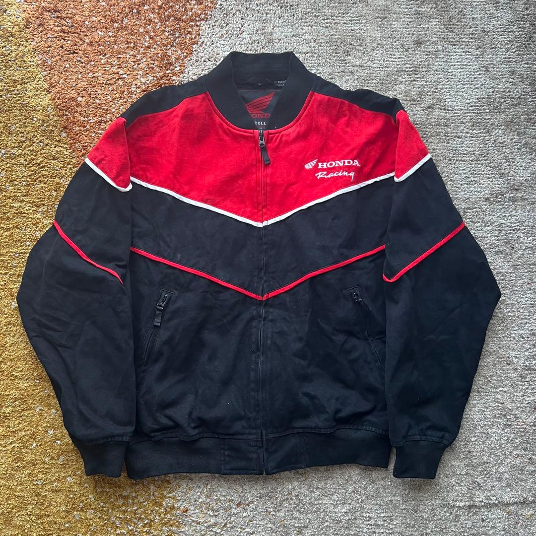 vintage】honda レーシングジャケット ブルゾン ジャケット - メルカリ