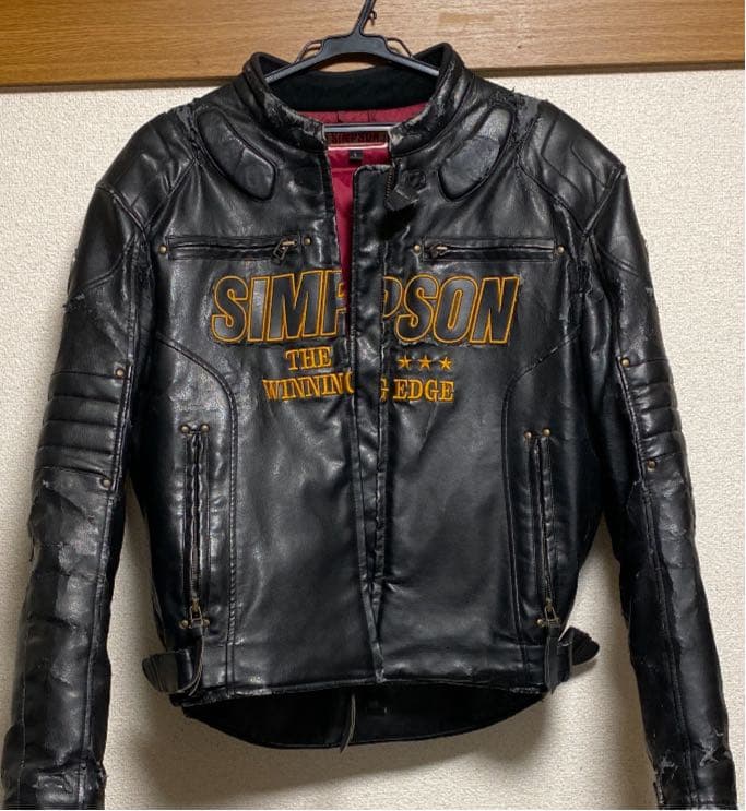 レザージャケット Simpson シンプソン ライダー バイク ジャケット