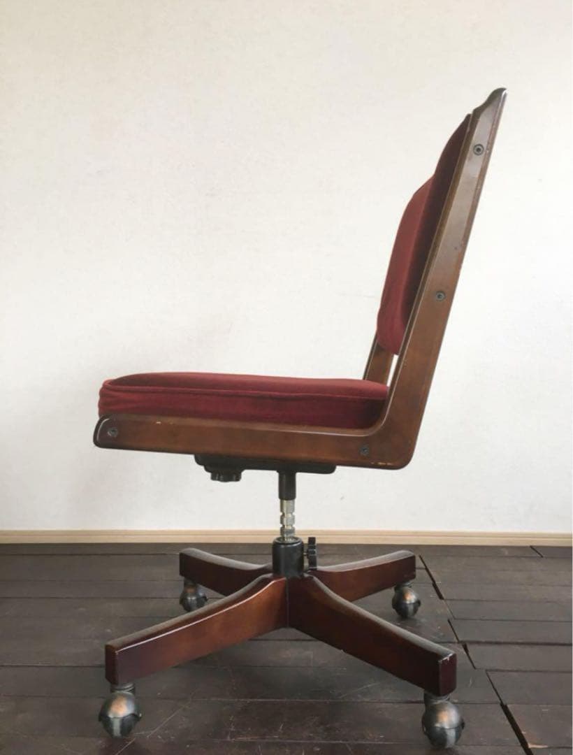 オールド カリモク コロニアル デスクチェア 書斎椅子 モケット60