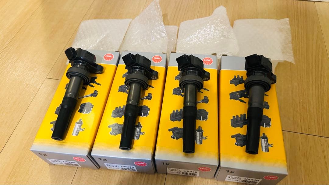 中古美品　NGK イグニッションコイル U5248 4本セット NGK イグニッションコイル U5084 【49495】1本入り 主な対象純正部品
